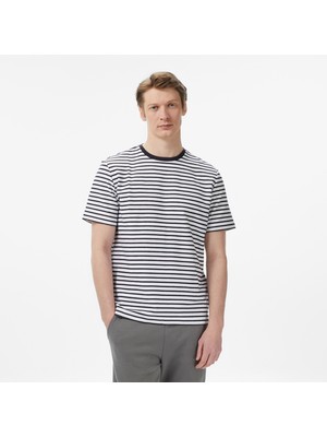 Nautica Erkek Lacivert Regular Fit Çizgili T-Shirt