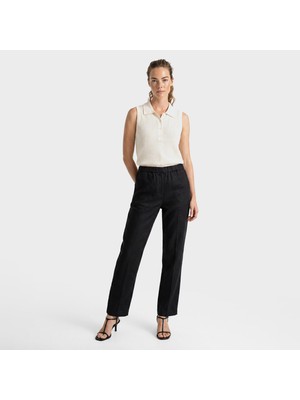 Gant Kadın Siyah Relaxed Fit Pantolon