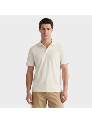 Gant Erkek Krem Regular Fit Polo Yaka T-Shirt