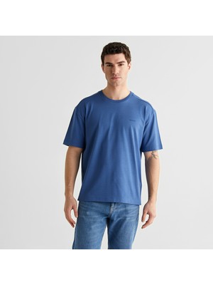 Gant Erkek Mavi Kısa Kollu T-Shirt