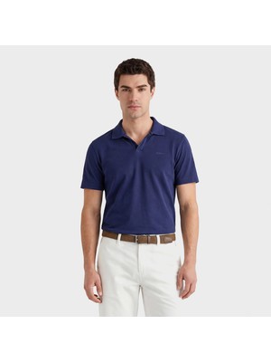Gant Erkek Mavi Regular Fit Polo Yaka T-Shirt