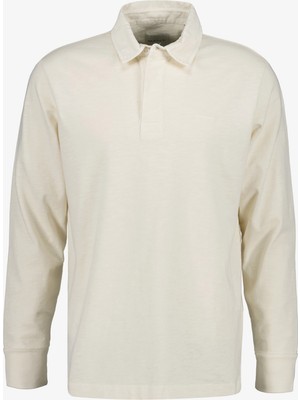 Gant Erkek Krem Regular Fit Logolu Polo Yaka Rugby T-Shirt