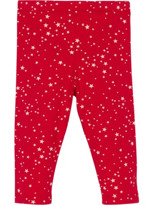 Lovetti Kırmızı Cosmic Stars Kız Çocuk Desenli Kapri