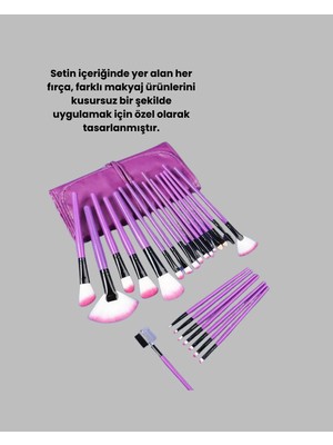 Renas Store 12 Parça Yumuşak Kıllı Makyaj Fırçası Seti Yüz ve Göz Makyajına Uygun Profesyonel Kullanım