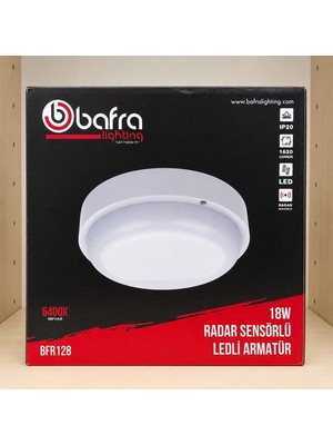 Bafra 18W Radar Sensörlü Ledli Armatür 220-240V IP20