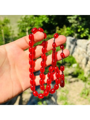 Tesbih Pasajı Usta Imzalı Sıkma Ateş Kehribar Tesbih