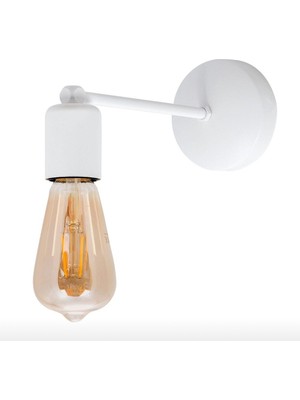 Rsylight Retro Modern Hareketli Beyaz Duvar Aplik