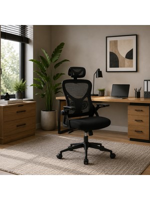 Adore Mobilya Action x Ergonomik File Sırtlı Yönetici ve Çalışma Koltuğu – Siyah