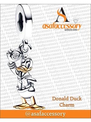 Donald Duck Charm / Gümüş. Kaplama