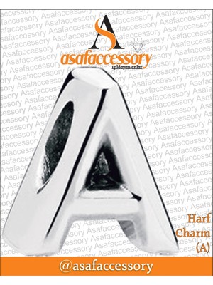 A Harf Charm Gümüş Kaplama