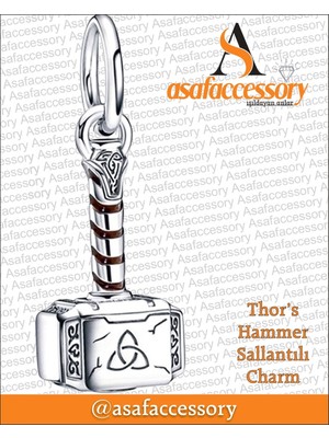 Avengers Thor Çekiç Mjolnirs Charm Gümüş Kaplama