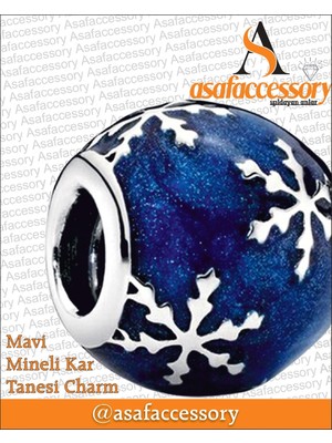Mavi Mineli Kar Tanesi Charm