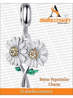 Papatya Buket Charm Asafaccessory Gümüş
