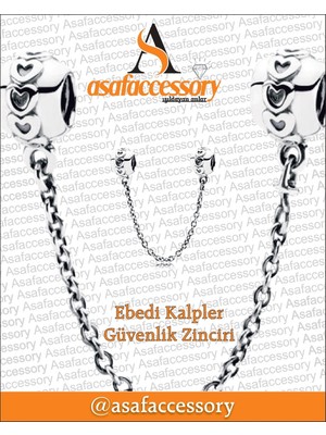 Ebedi Kalpler Güvenlik Zinciri Charm Asafaccessory Gümüş