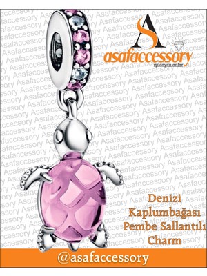 Pembe Kaplumbağa Charm Asafaccessory
