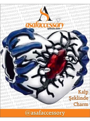 Stranger Things Kalp Charm Asafaccessory Mavi