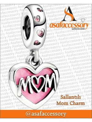Mom Charm Gümüş Kaplama