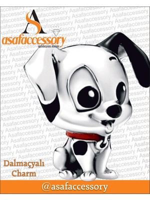 Dalmaçyalı Köpek Charm Patch Gümüş Kaplama