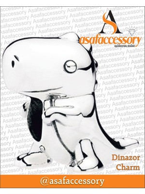 Dinozor Charm Gümüş Kaplama Accessory