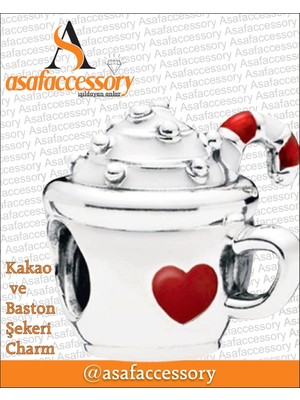 Yılbaşı Kahve Kupası Charm Gümüş Kaplama