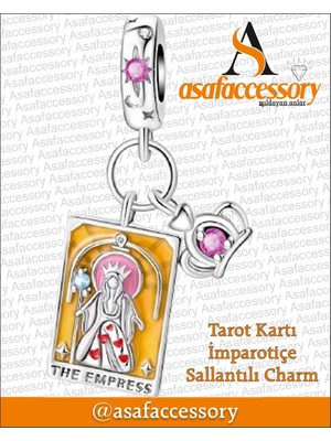 Tarot Kartı Imparatoriçe Charm / Asafaccessory Gümüş