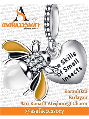Sarı Kanatlı Ateşböceği Charm Asafaccessory