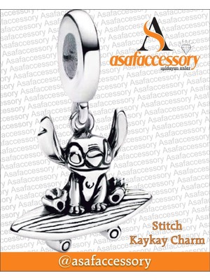 Stitch Kaykay Charm Asafaccessory Gümüş