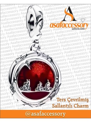 Stranger Things Ters Sallantılı Charm Asafaccessory Gümüş
