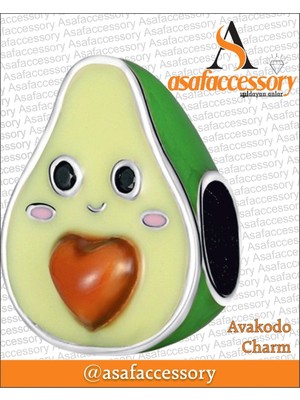Avokado Charm Gümüş Kaplama