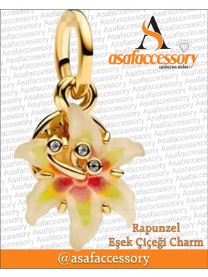 Rapunzel Esek Çiçeği Charm Asafaccessory Gümüş