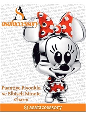 Minnie Mouse Charm Asafaccessory Kırmızı