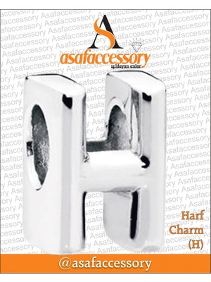 H Harf Charm Gümüş Kaplama