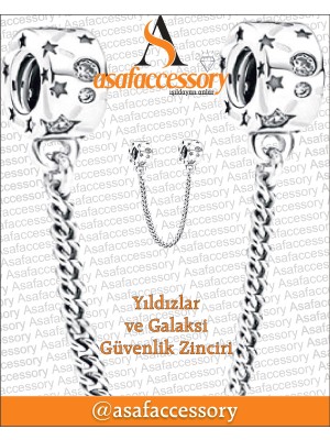 Yıldızlar ve Galaksi Güvenlik Zinciri Gümüş