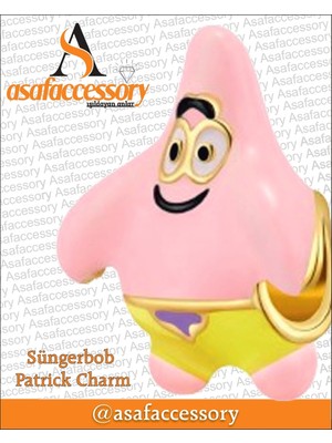 Süngerbob Patrick Charm Gümüş Kaplama