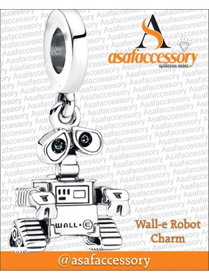 Wall-E Robot Charm Gümüş Kaplama