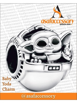 Baby Yoda Charm Star Wars Gümüş Kaplama