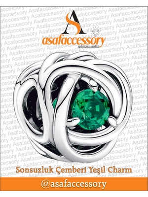 Sonsuzluk Çemberi Charm /asafaccessory Yeşil