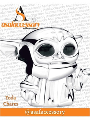Asaf Accessory Star Wars Yoda Charm Gümüş Kaplama Kadın Bileklik Özel Tasarım Detayları
