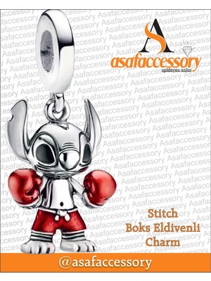 Boksör Stitch Charm Asafaccessory Kırmızı