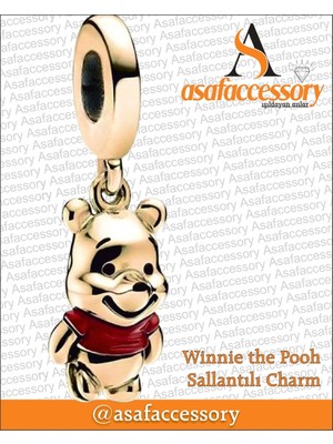 Winnie The Pooh Sallantılı Charm Gümüş