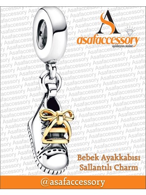 Bebek Ayakkabısı Sallantılı Charm Gümüş