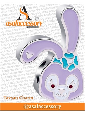 Tavşan Charm / Gümüş Kaplama