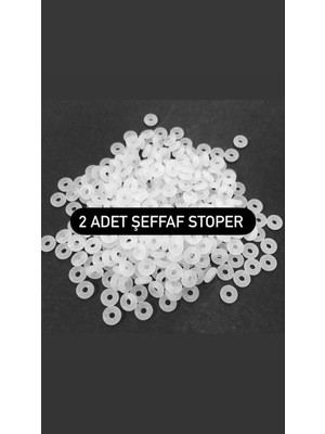 2 Li Şeffaf Stoper Durdurucu Charm Gümüş