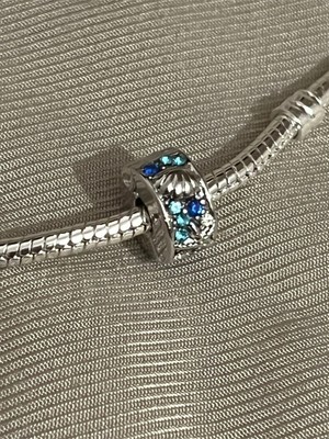 Tropikal Deniz Yıldızı ve Deniz Kabuğu Klips Charm Gümüş