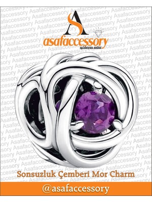 Sonsuzluk Çemberi Charm /asafaccessory Mor