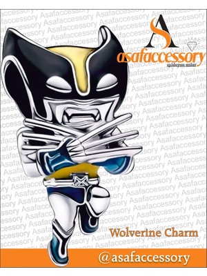 Wolverine Charm Gümüş Kaplama