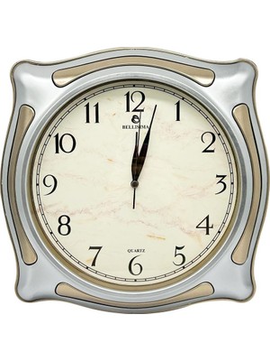 Bellisima BL-1056 Serisi Klasik Kadran Sessiz Akar 30 cm Duvar Saati Gri-Gold