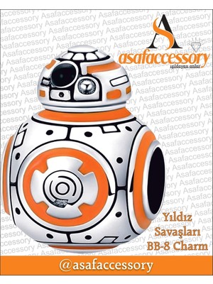 Star Wars Yıldız Savaşları Bb-8 Charm Gümüş