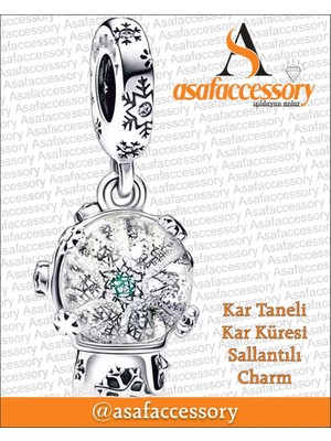 Kar Küresi Charm Asafaccessory Gümüş