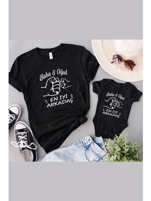 Tshirthane Baba Oğul En Iyi Arkadaş (TEK ÜRÜN FİYATIDIR KOMBİN YAPMAK İÇİN EN AZ 2 ADET SEPETE EKLEYİNİZ)